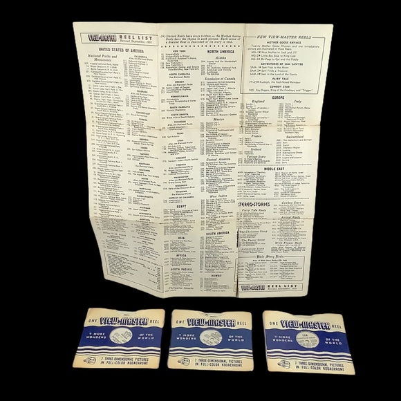 3 Vintage 1940’s Sawyers View-Master Reels - Colonial, Roy Rogers, Rockefeller - Picture 2 of 9